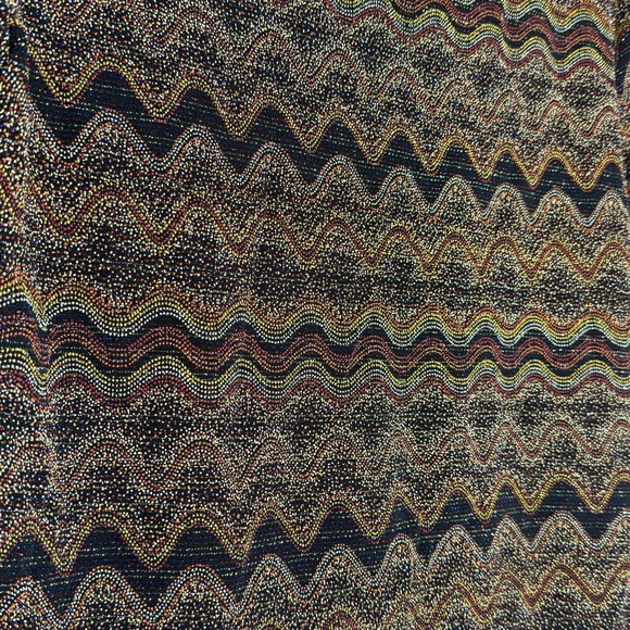 Vintage Lindor Multicolor Metallic Geometric Top | Women’s Size M | 90s Classic - Picture 3 of 4